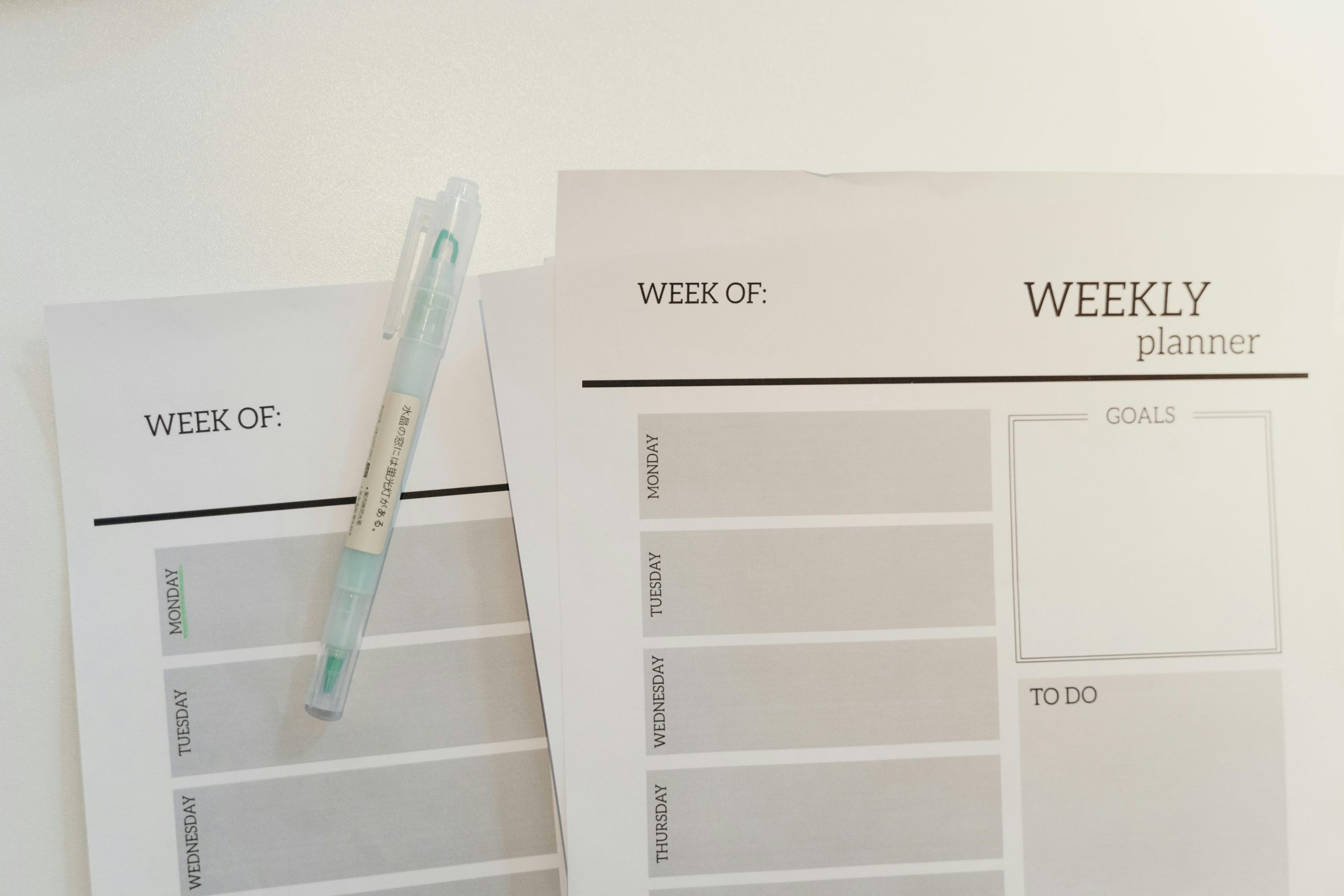 Sustainable weekly structure for chronic illness
